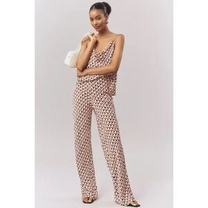 Anthropologie The Tilda Pants: Lipstick Print in  Size Small Tall